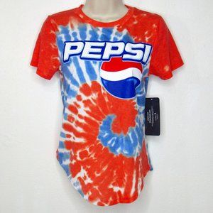 Tie Dye PEPSI Logo Graphic T-Shirt Junior Size XS